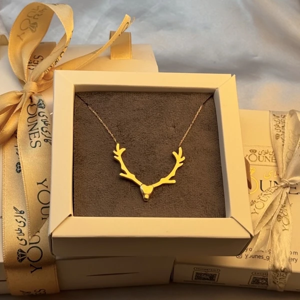 گردنبند شاخ گوزن طلا